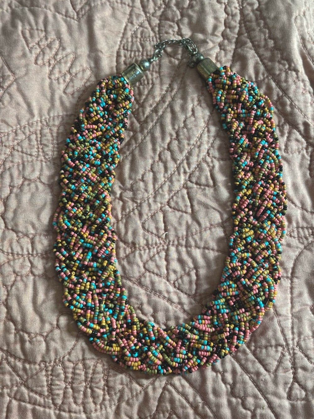 Beaded Multicolor Braided Necklace - Women Jewelry